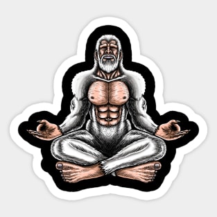 Yeti meditation peaceful mind Sticker